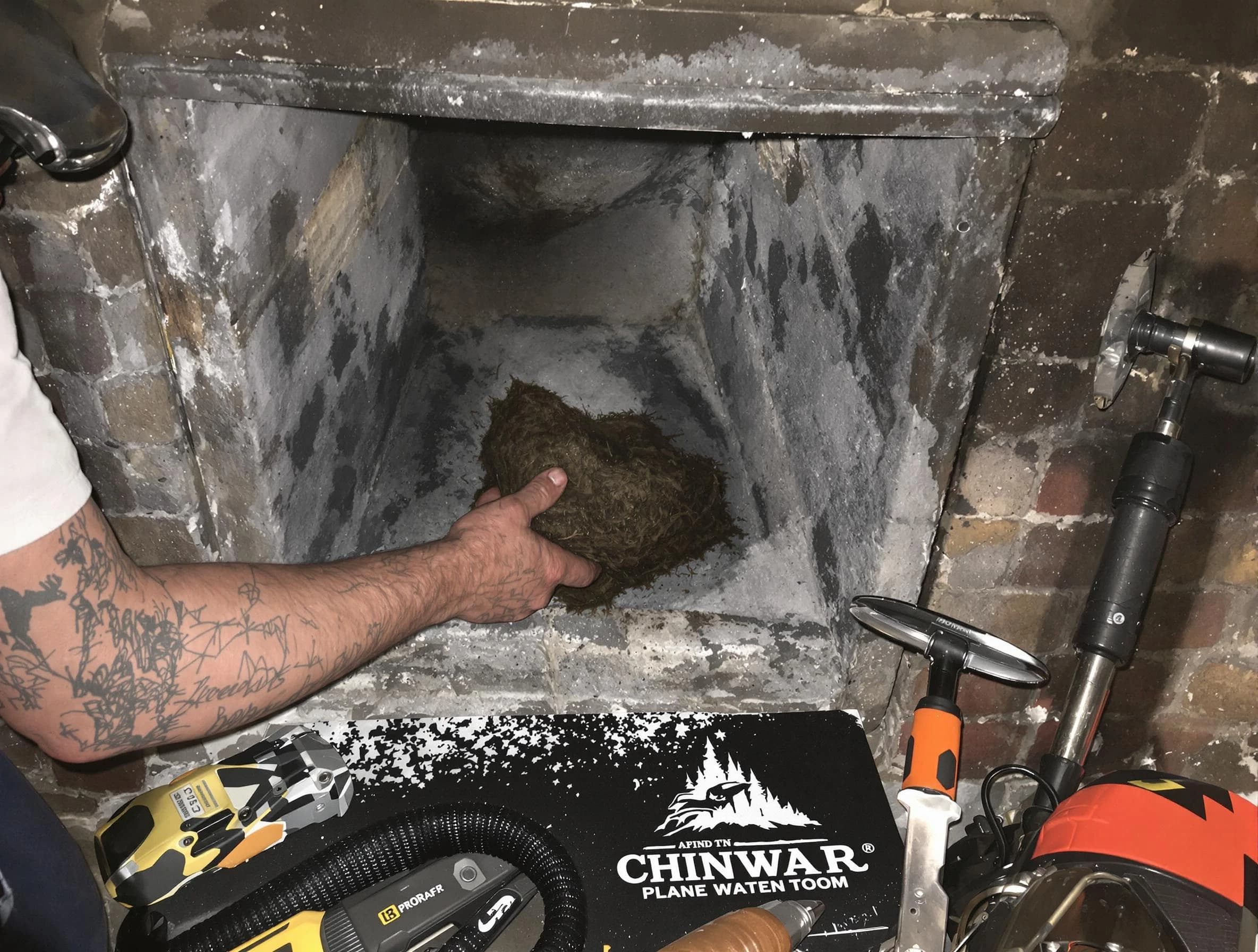 Fountain Hills Chimney Sweep safely removing debris and screening chimney in Fountain Hills, AZ