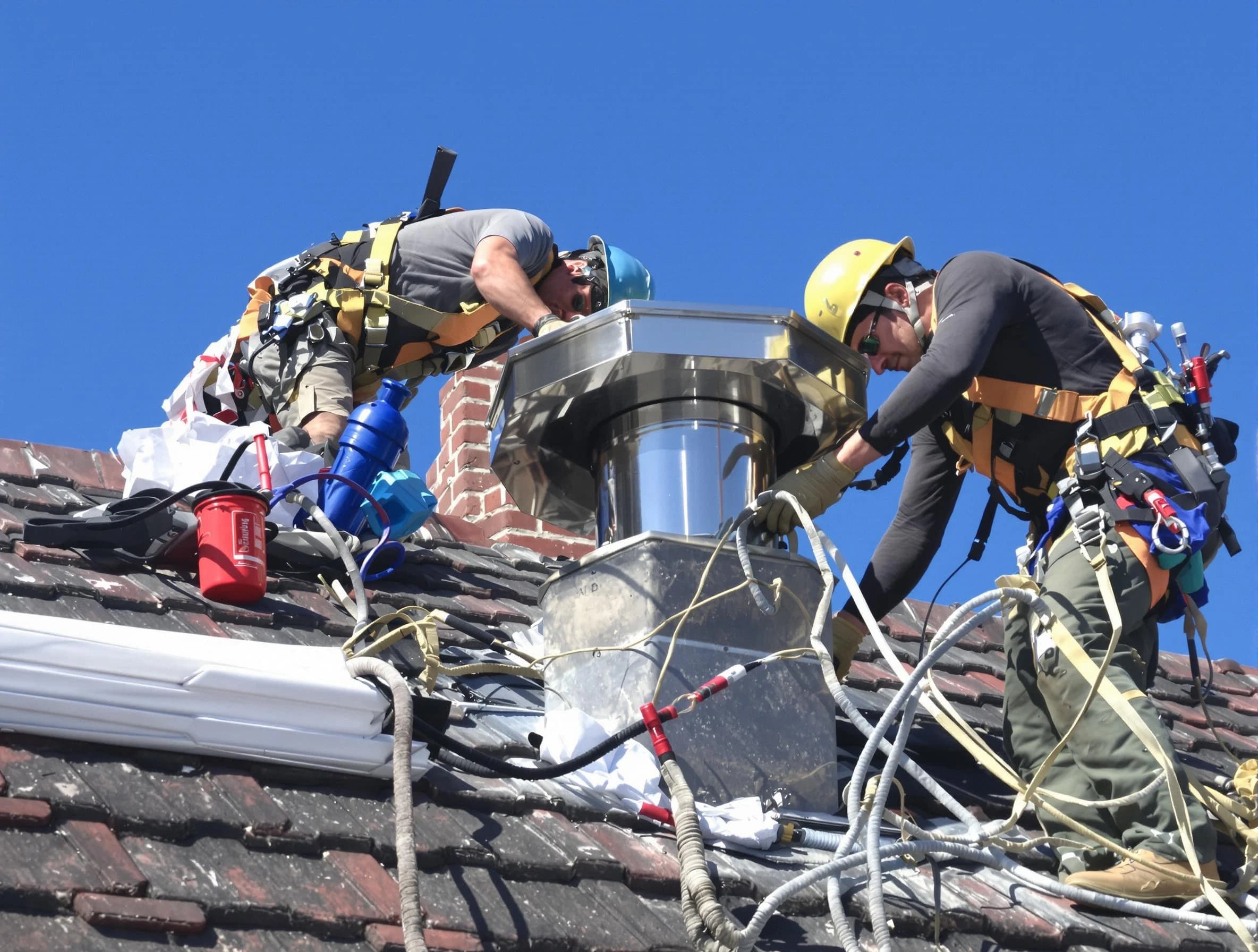 Protective chimney cap installed by Fountain Hills Chimney Sweep in Fountain Hills, AZ