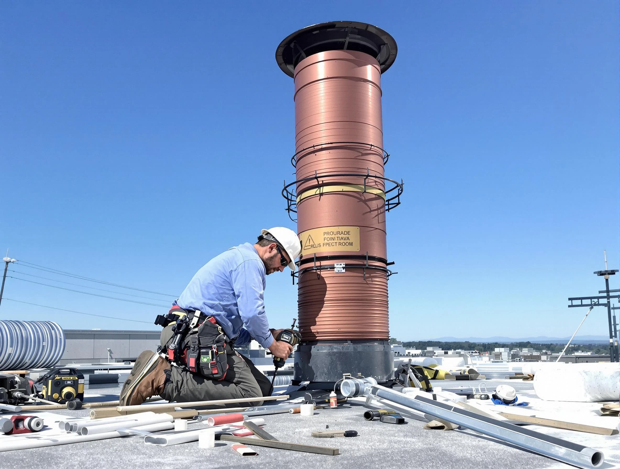 Installed chimney liner by Fountain Hills Chimney Sweep in Fountain Hills, AZ