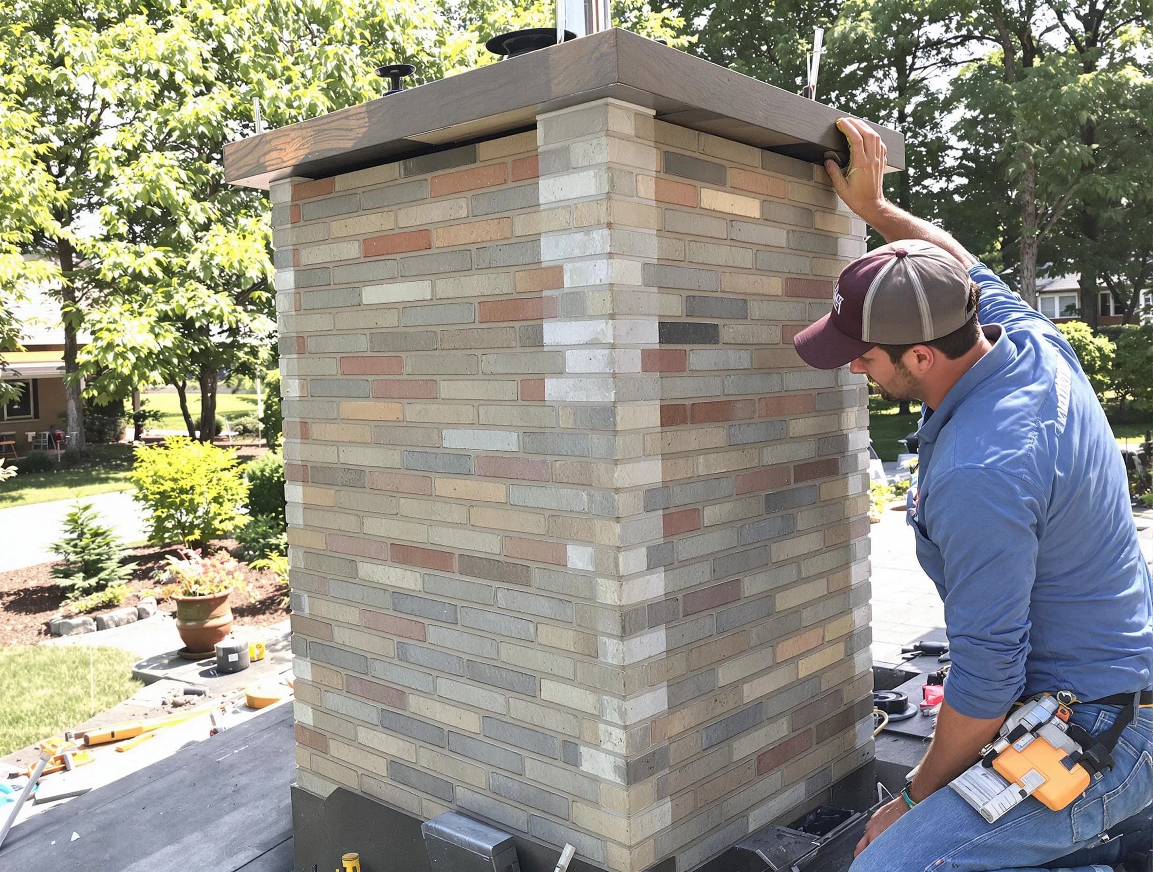 Fountain Hills Chimney Sweep completing a modern chimney remodel in Fountain Hills, AZ