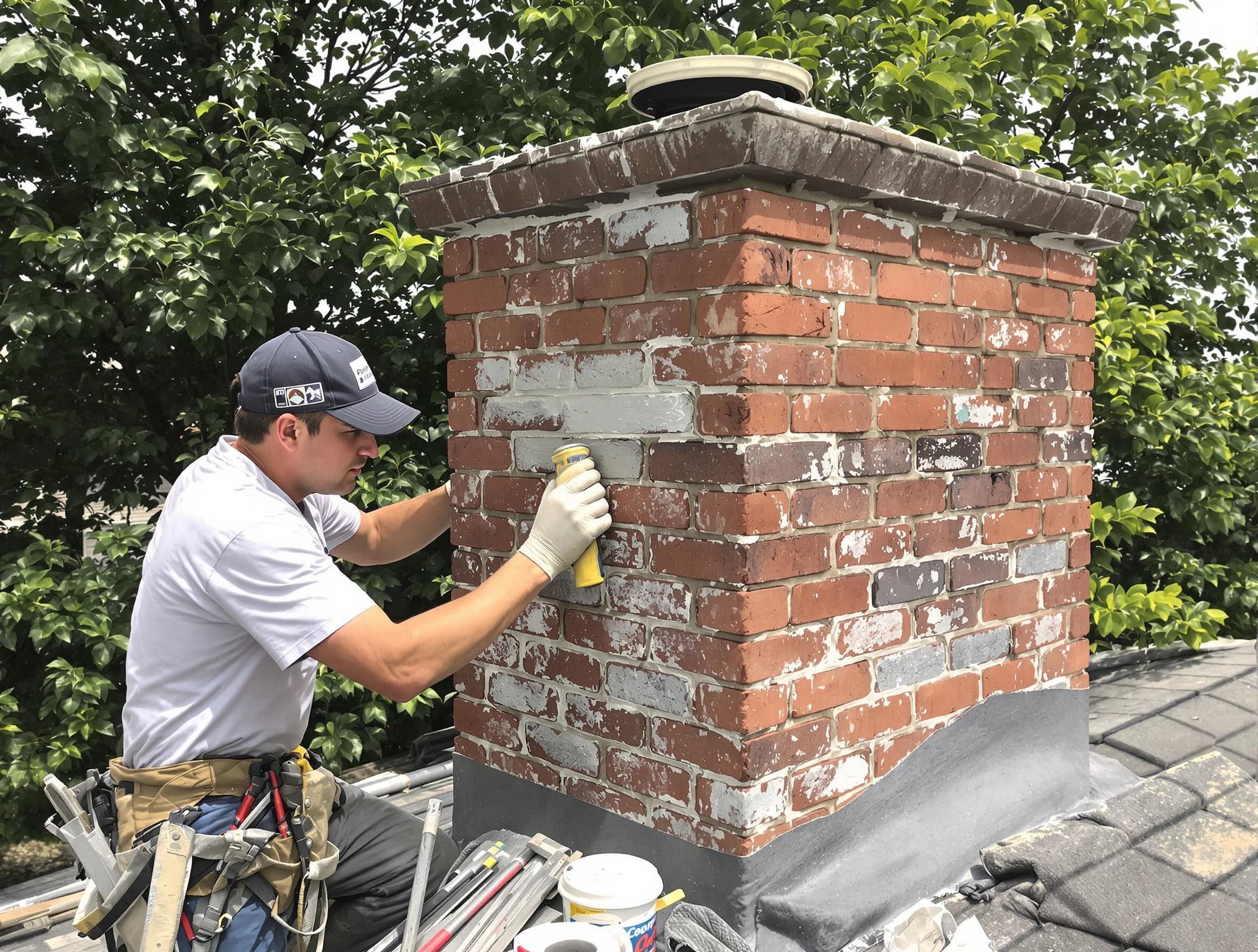 Fountain Hills Chimney Sweep restoring an aging chimney in Fountain Hills, AZ