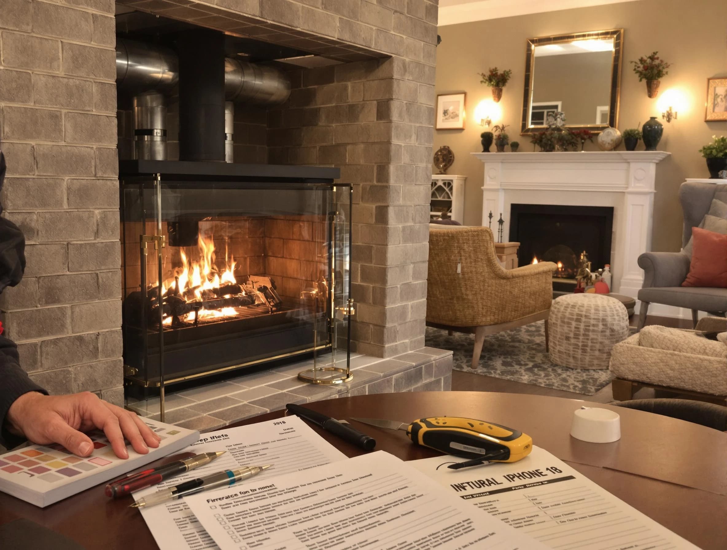 Fountain Hills Chimney Sweep verifying fireplace safety measures in Fountain Hills, AZ