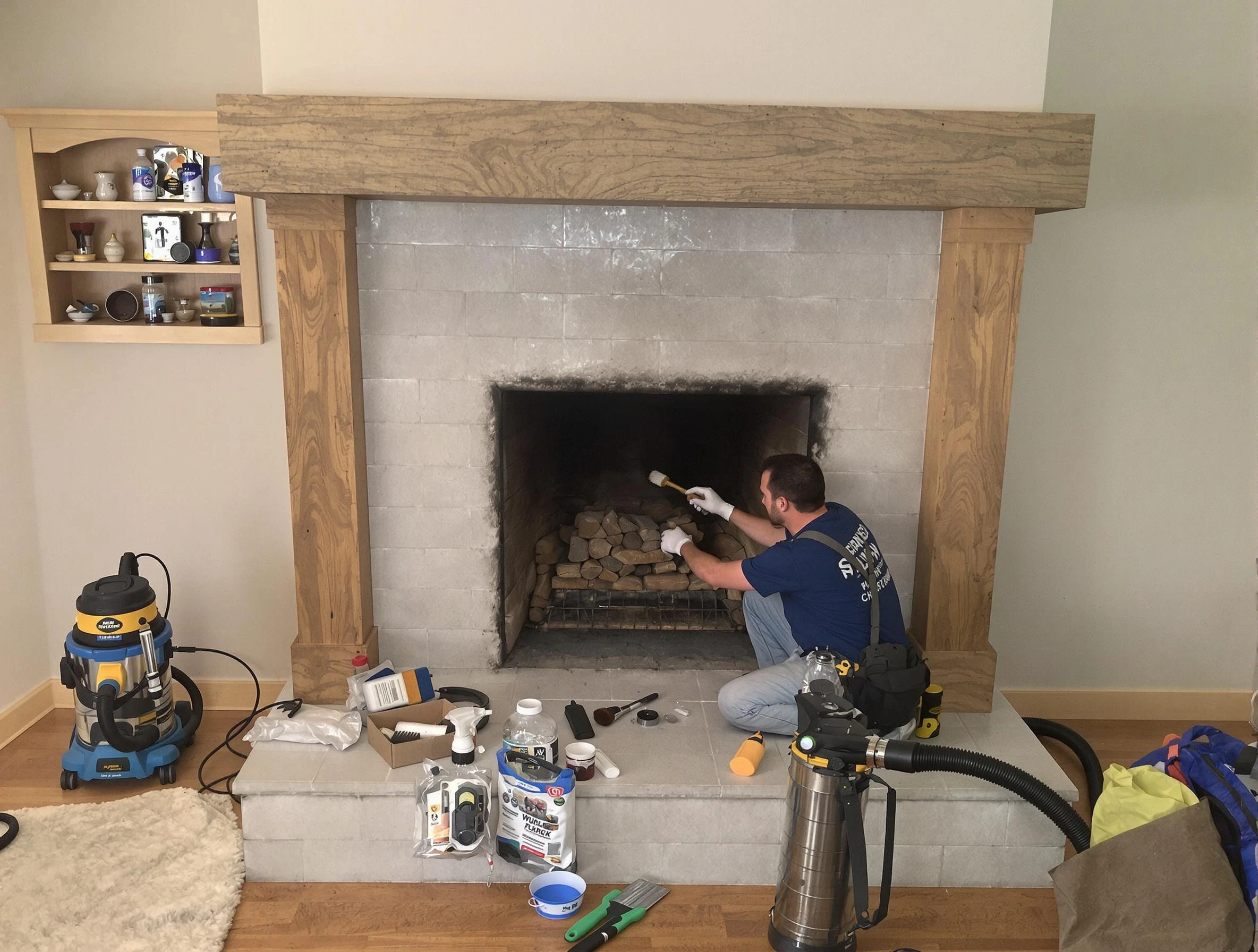 Detailed creosote removal process by Fountain Hills Chimney Sweep in Fountain Hills, AZ