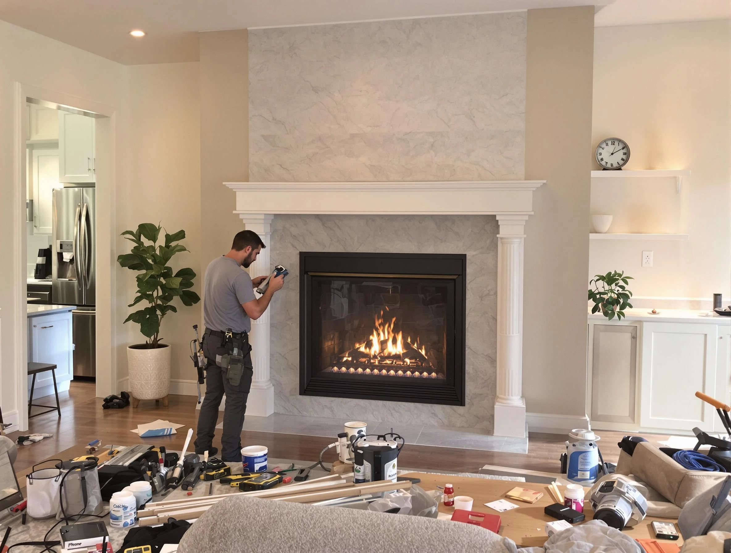 Newly installed fireplace by Fountain Hills Chimney Sweep in Fountain Hills, AZ