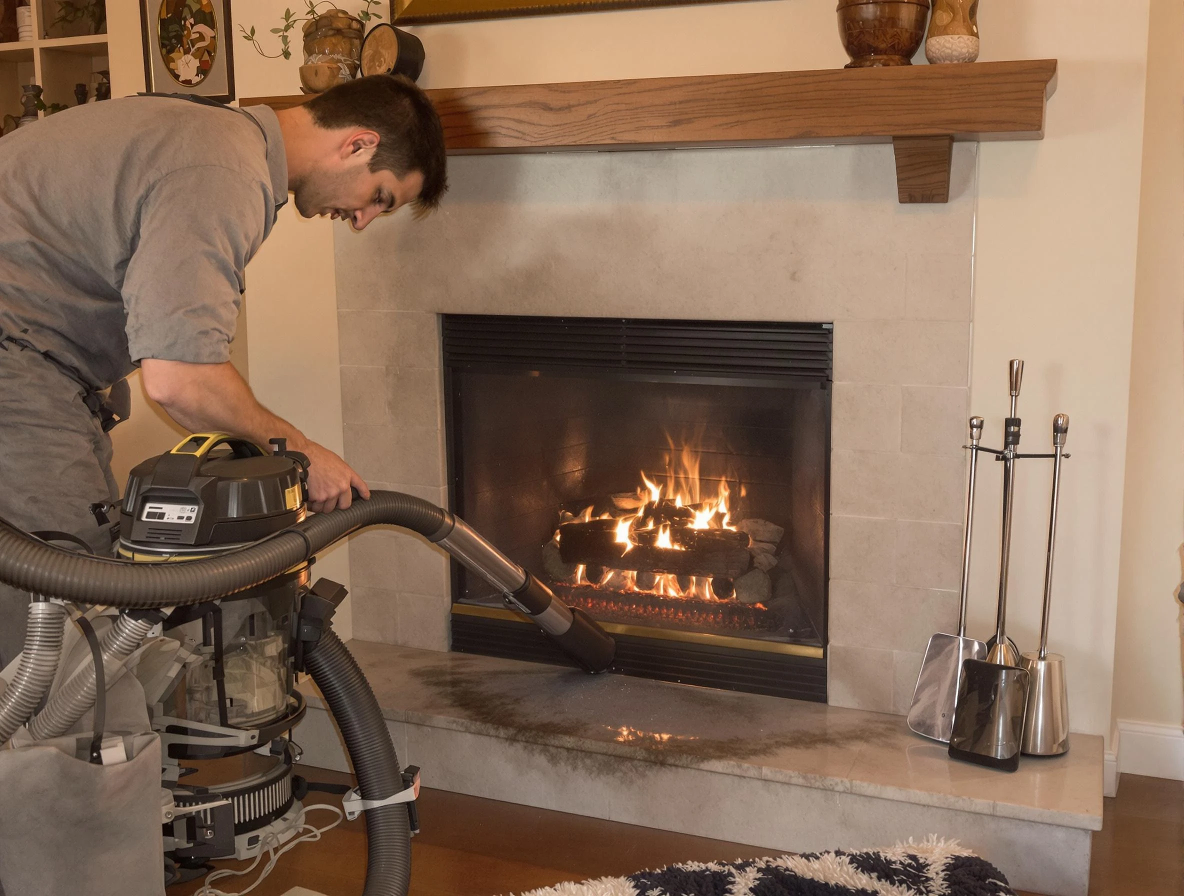 Routine fireplace upkeep by Fountain Hills Chimney Sweep in Fountain Hills, AZ