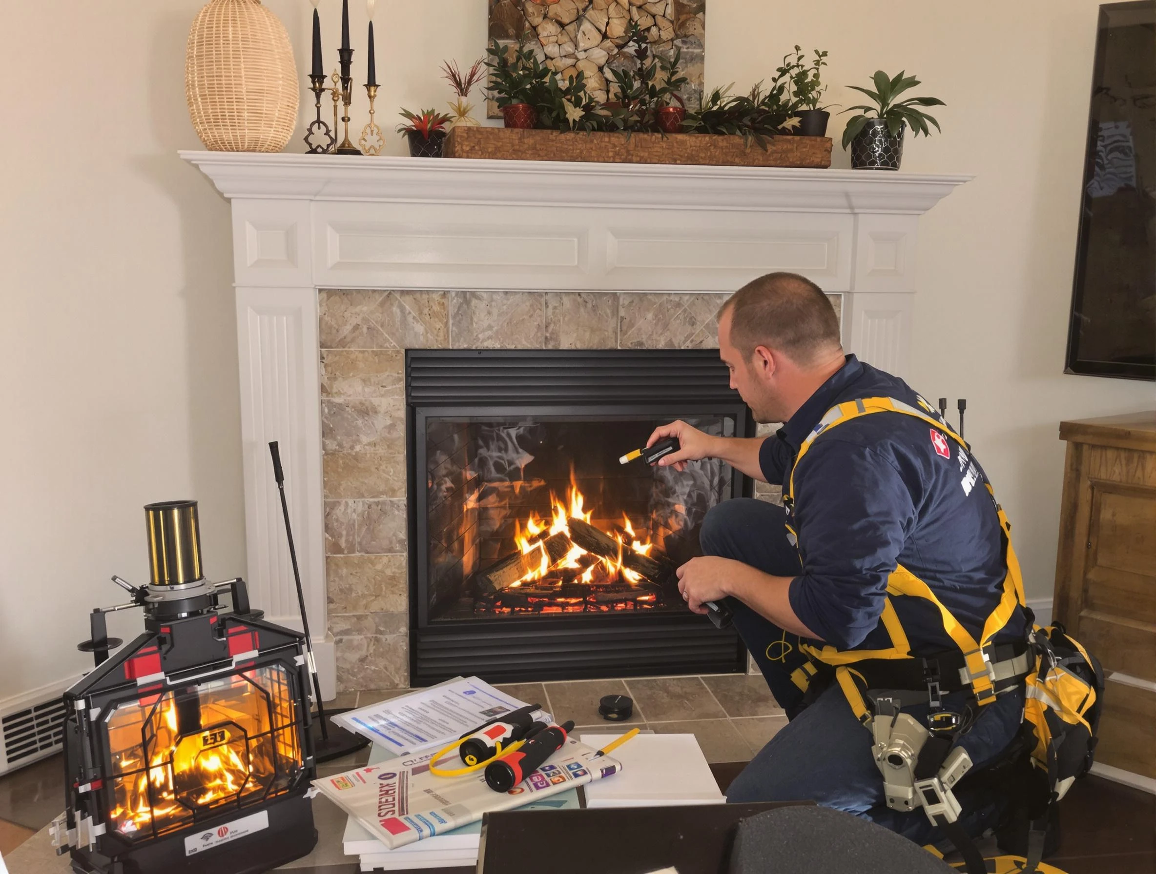 Safety-focused fireplace inspection by Fountain Hills Chimney Sweep in Fountain Hills, AZ